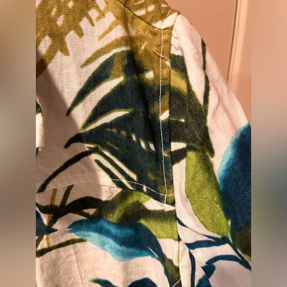 Chico’s Linen Collar Printed 3/4 sleeve Jacket Multi Size 3 - Picture 11 of 16